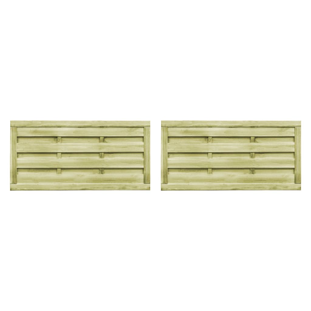 vidaXL Garden Gates 2 pcs Impregnated Pinewood 150x75 cm Green