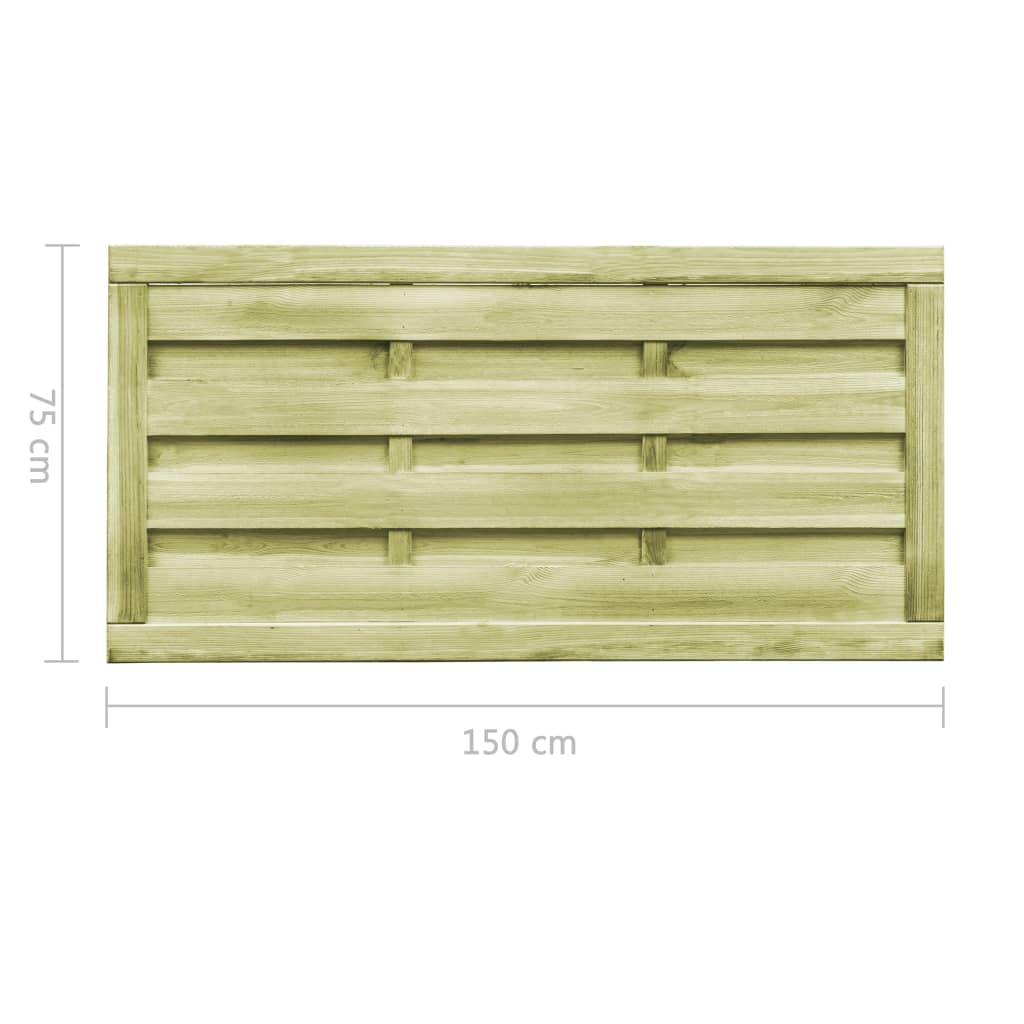 vidaXL Garden Gates 2 pcs Impregnated Pinewood 150x75 cm Green