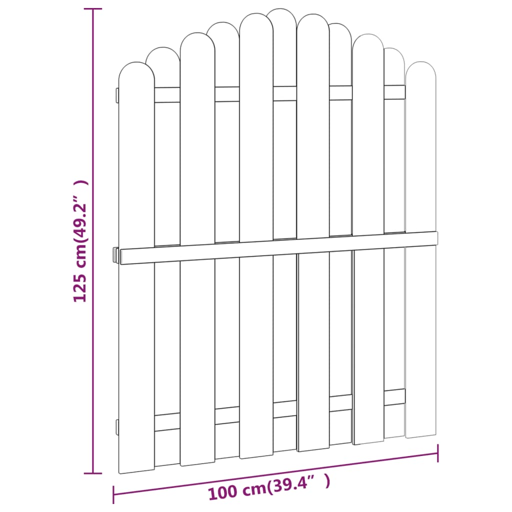 vidaXL Garden Gate Impregnated Pinewood 100x125 cm