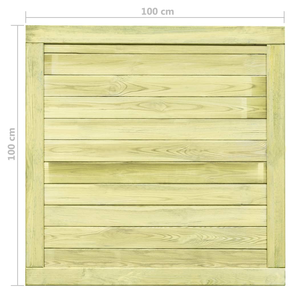 vidaXL Garden Gate Impregnated Pinewood 100x100 cm