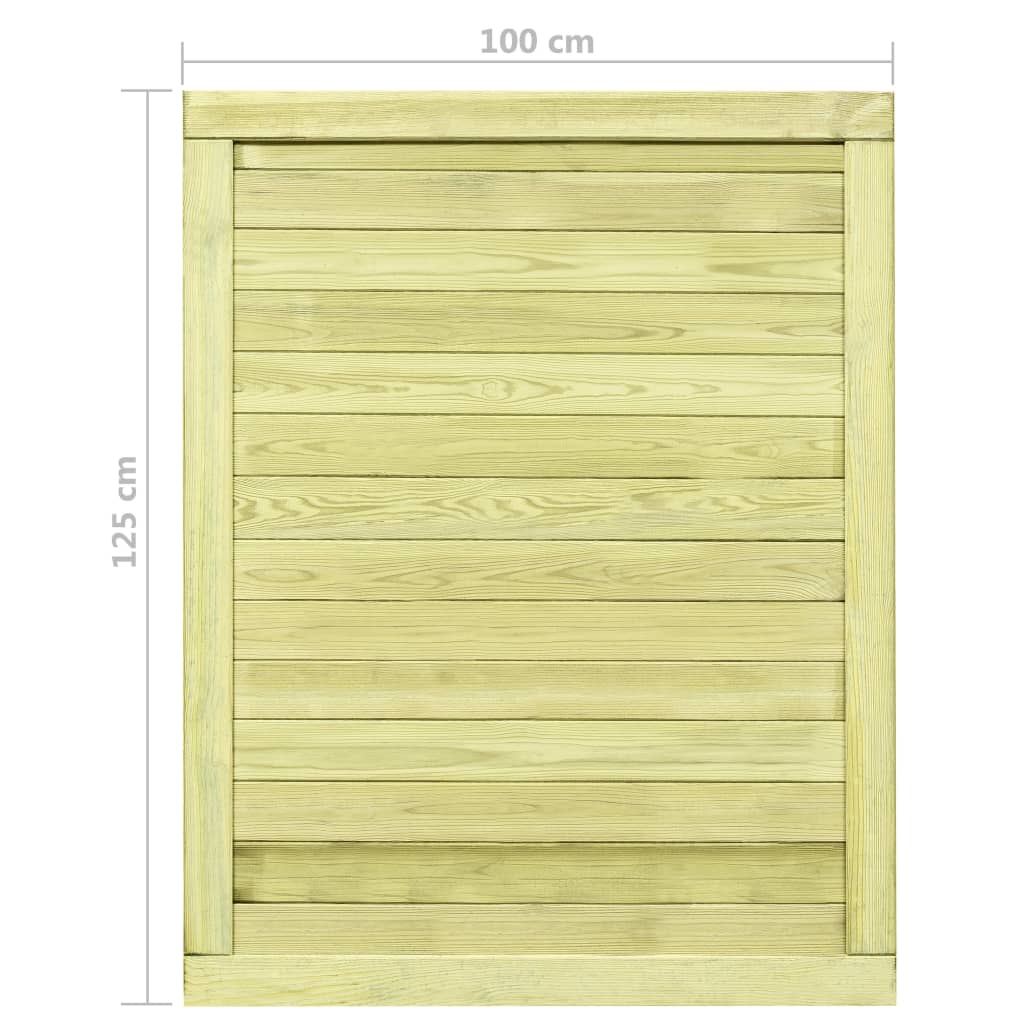 vidaXL Garden Gate Impregnated Pinewood 125x100 cm