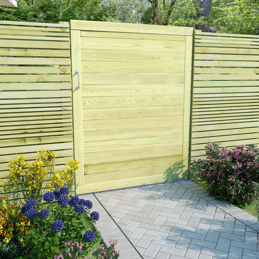 vidaXL Garden Gate Impregnated Pinewood 125x100 cm