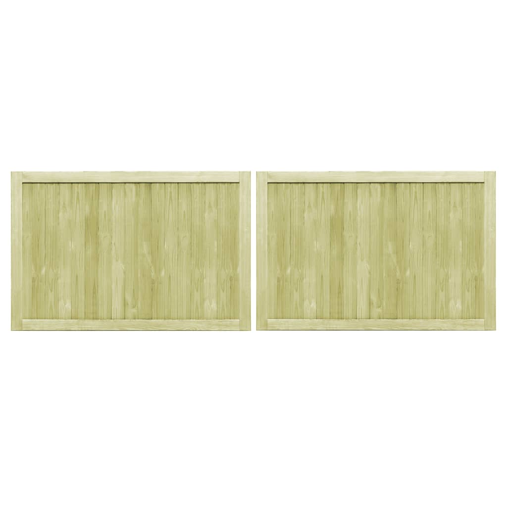 vidaXL Garden Gates 2 pcs Impregnated Pinewood 300x100 cm