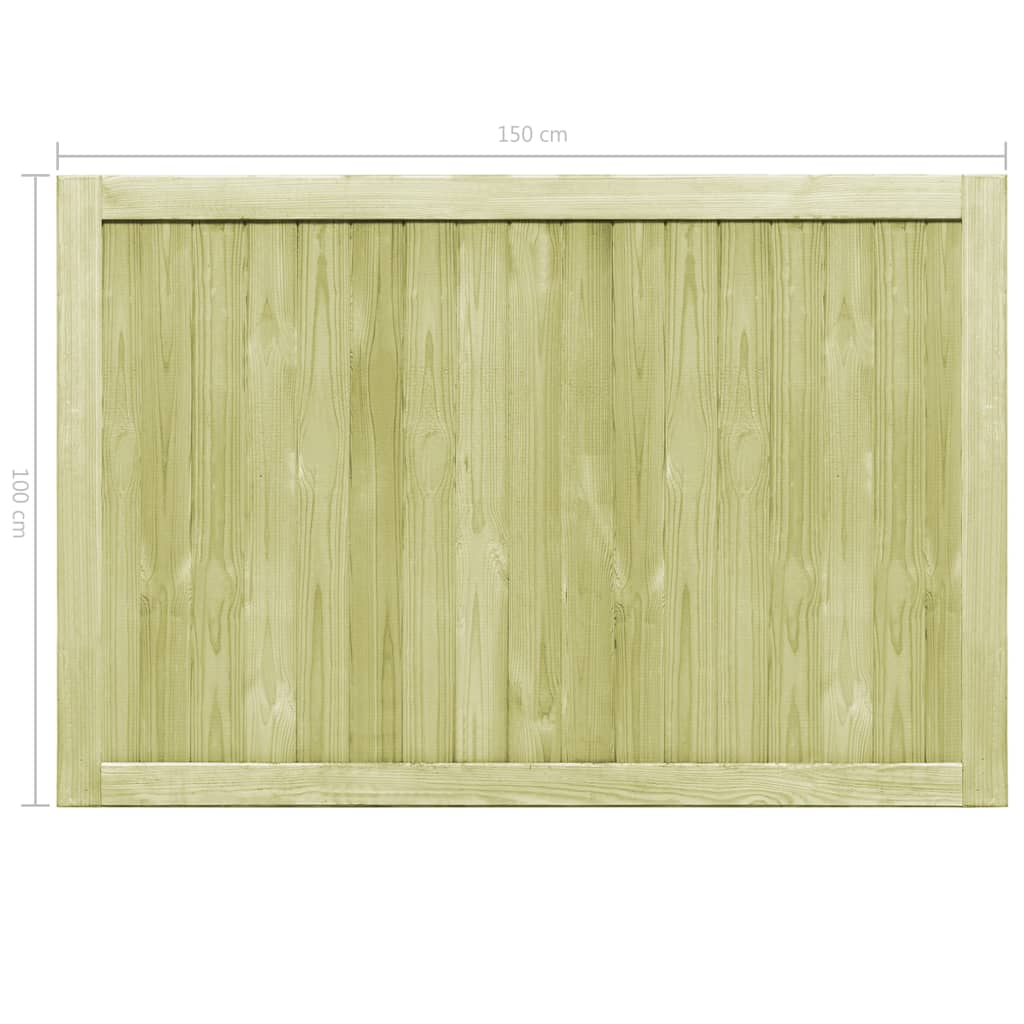 vidaXL Garden Gates 2 pcs Impregnated Pinewood 300x100 cm