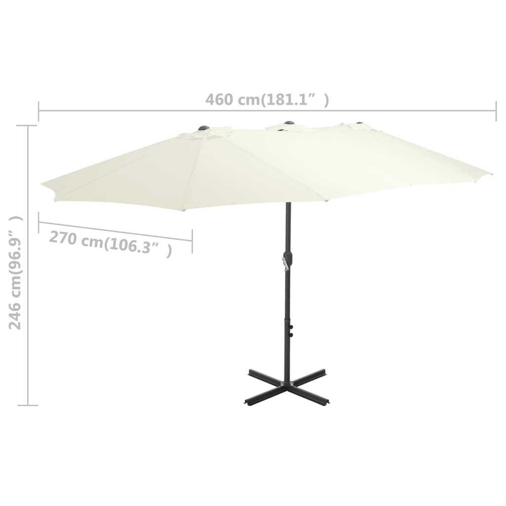 Parasol | Sand | Polyester and Aluminium | Extra Large |  Collapsible