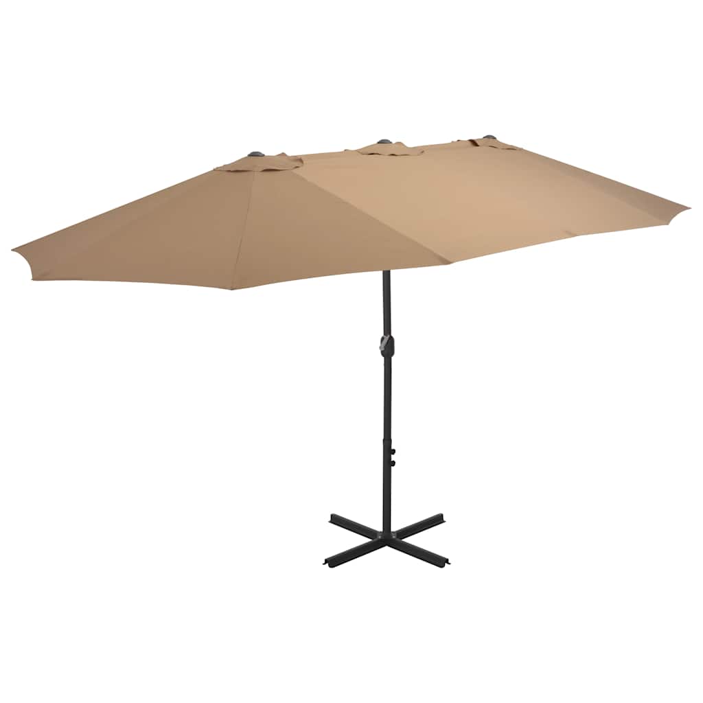 Parasol | Taupe | Polyester | Extra Large |  Height-Adjustable
