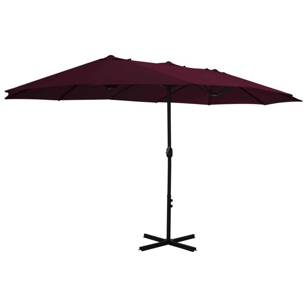 Garden Parasol | Bordeaux Red | Polyester, Aluminium | Extra large
