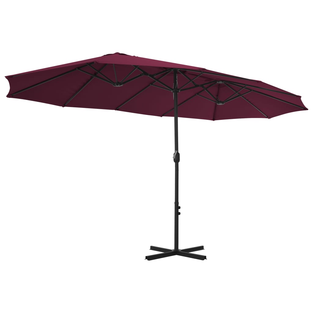 Garden Parasol | Bordeaux Red | Polyester, Aluminium | Extra large