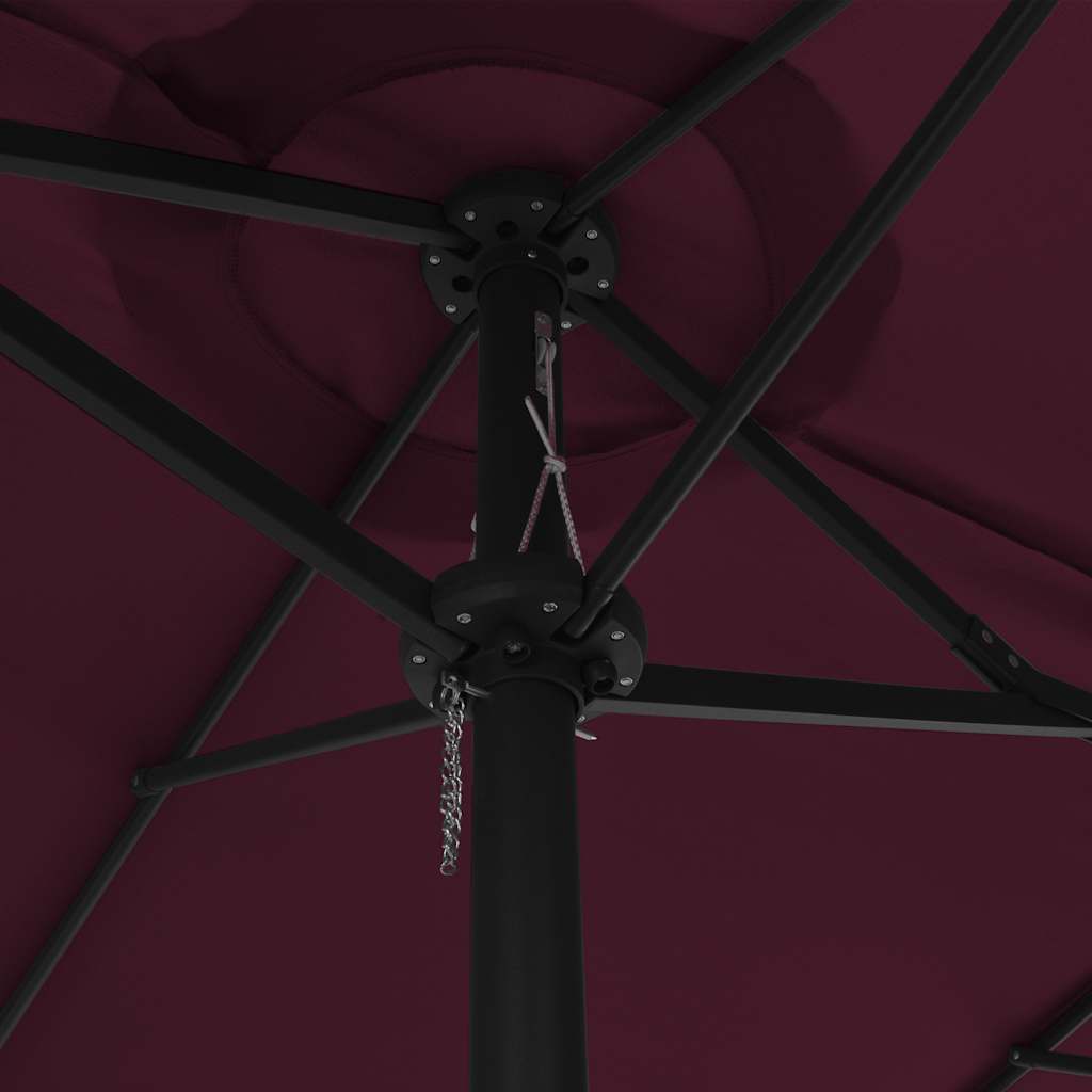 Garden Parasol | Bordeaux Red | Polyester, Aluminium | Extra large