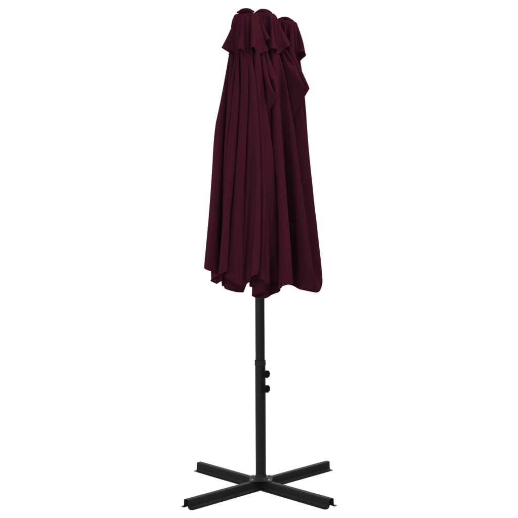 Garden Parasol | Bordeaux Red | Polyester, Aluminium | Extra large