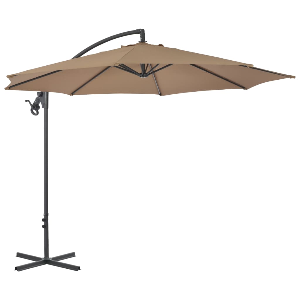 Cantilever Garden Parasol | Taupe | Polyester, Steel | Large
