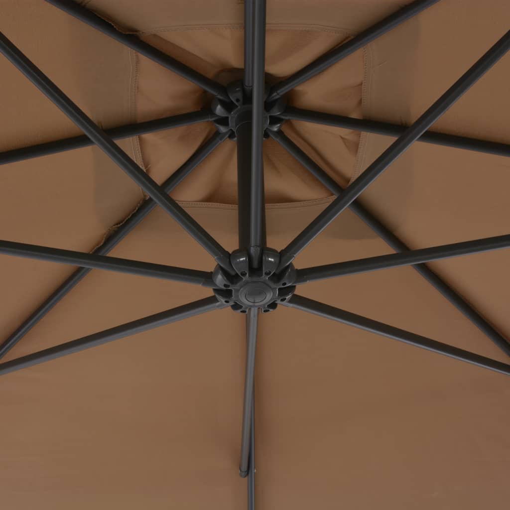 Cantilever Garden Parasol | Taupe | Polyester, Steel | Large