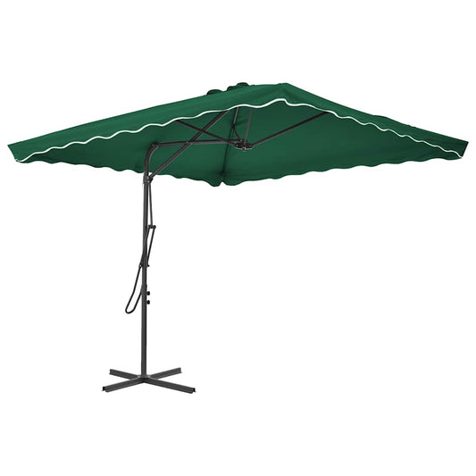 44881 vidaXL Outdoor Parasol with Steel Pole 250x250 cm Green