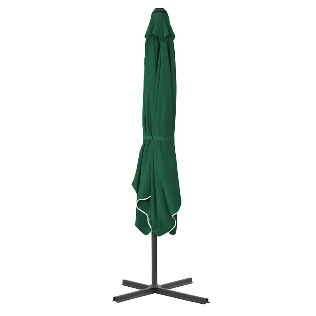Garden Parasol | Green | Polyester, Steel | Large