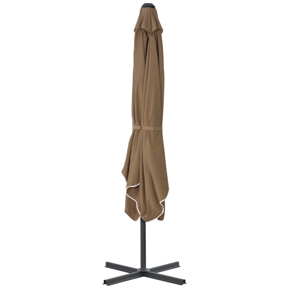 44884 vidaXL Outdoor Parasol with Steel Pole 250x250 cm Taupe