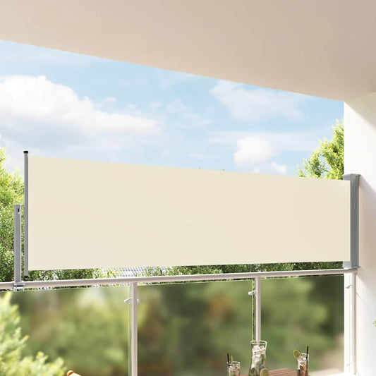 45185 vidaXL Patio Retractable Side Awning 100 x 300 cm Cream
