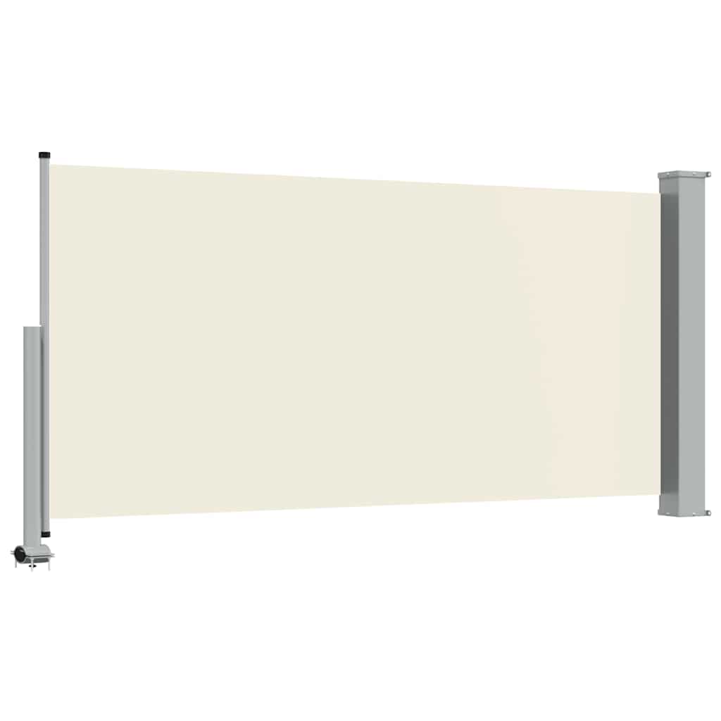 Patio Retractable Side Awning 120 x 300 cm Cream