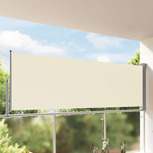 45188 vidaXL Patio Retractable Side Awning 120 x 300 cm Cream