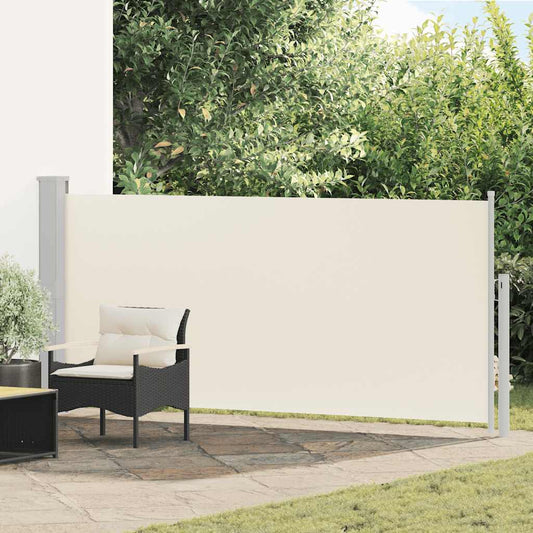 Retractable Side Awning 140 x 314 cm Cream