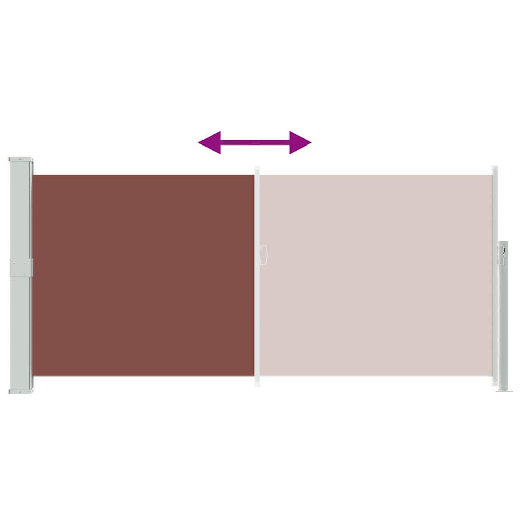 Side Awning | Brown | Steel frame, 100% polyester fabric with PU coating
