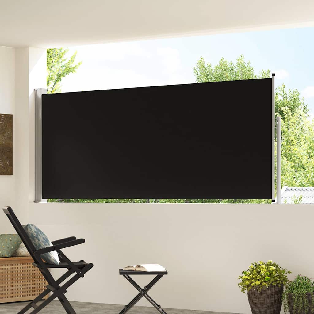Retractable Side Awning 117x314 cm Black