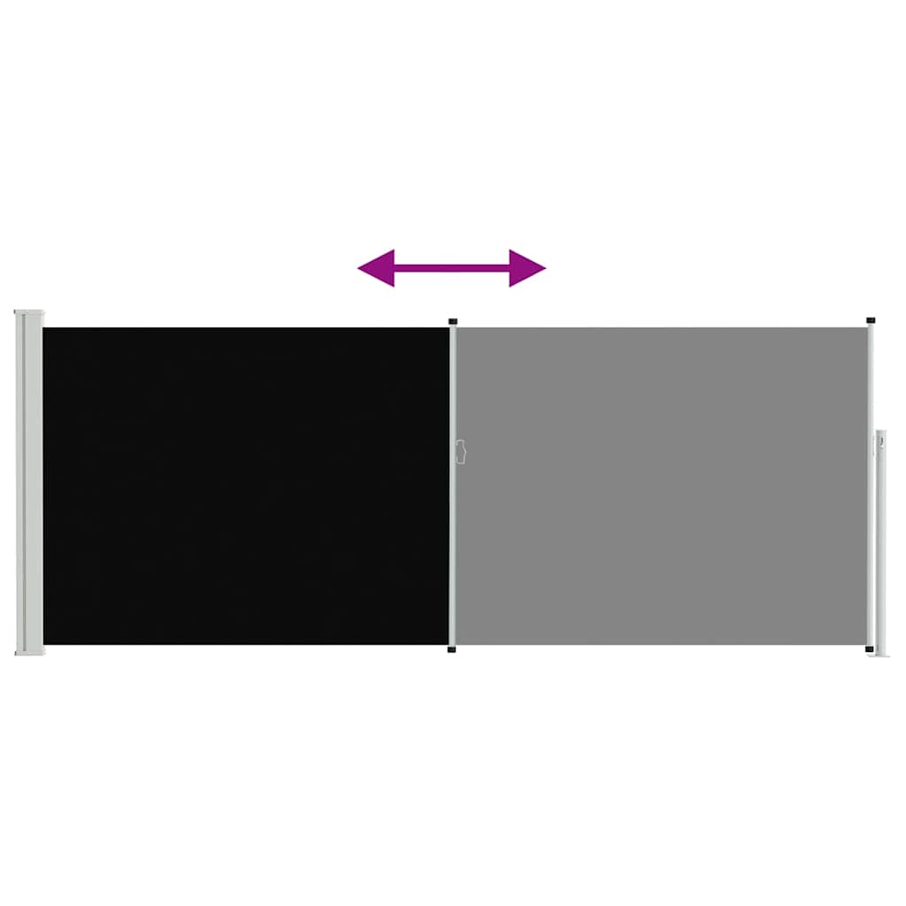 Retractable Side Awning 117x314 cm Black