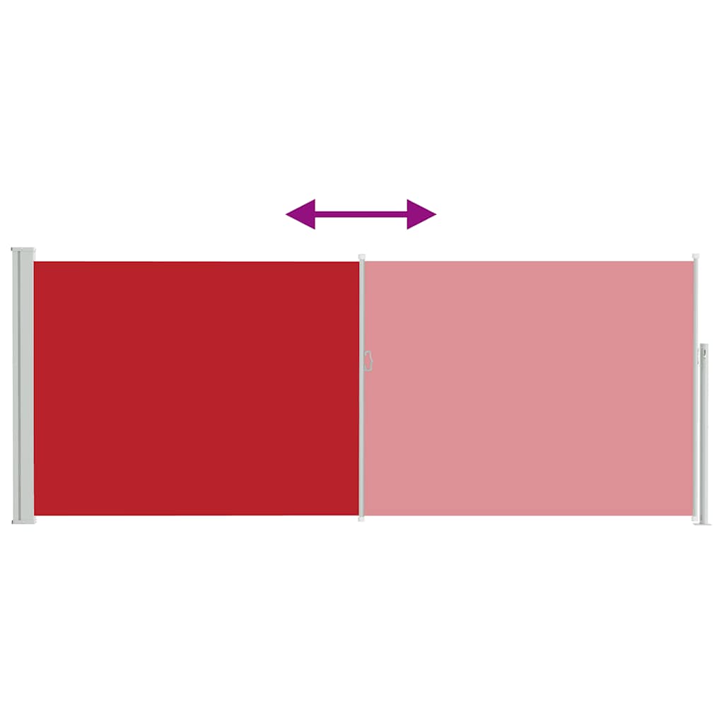 Side Awning | Red | Steel frame, 100% polyester fabric with PU coating