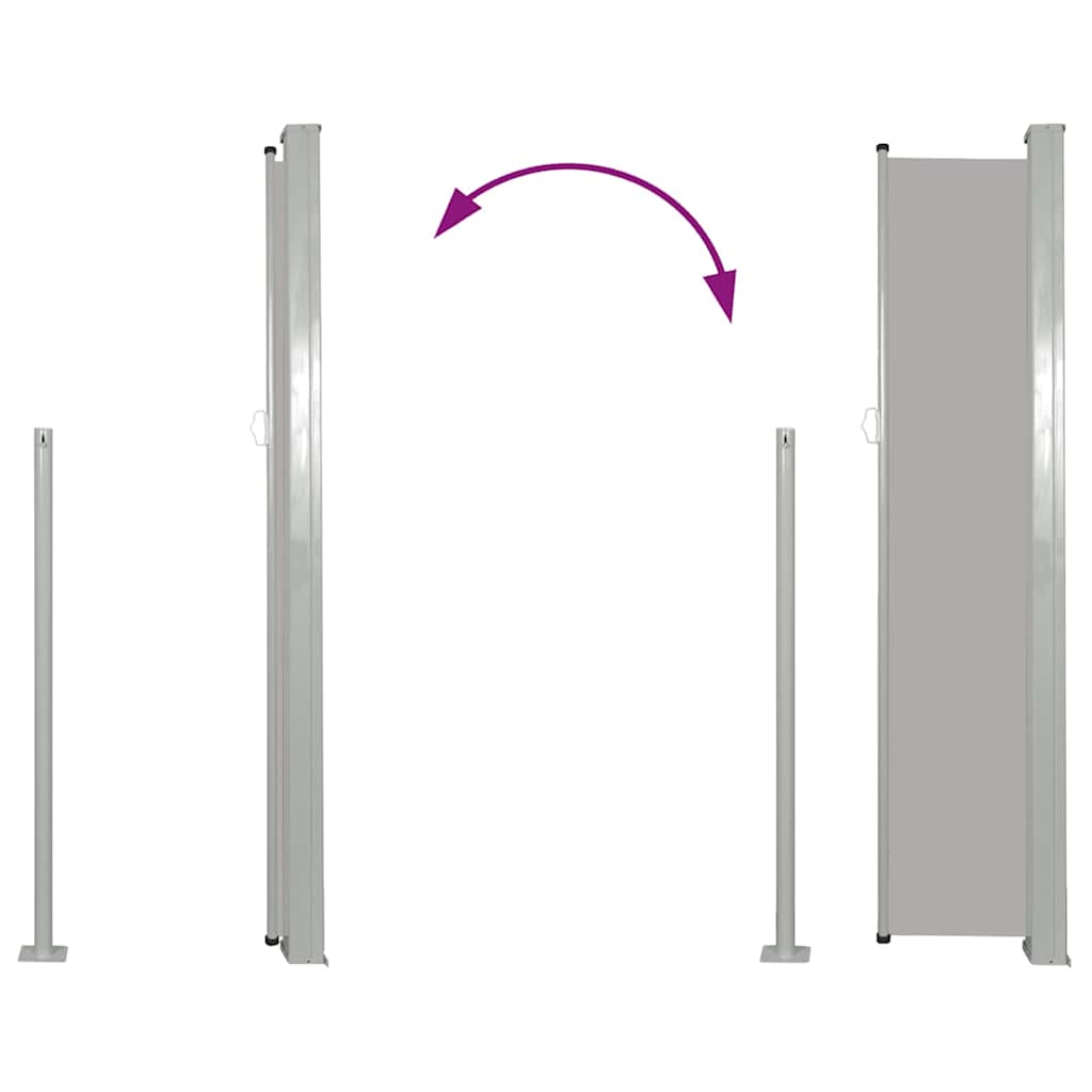 Retractable Side Awning 117x314 cm Grey