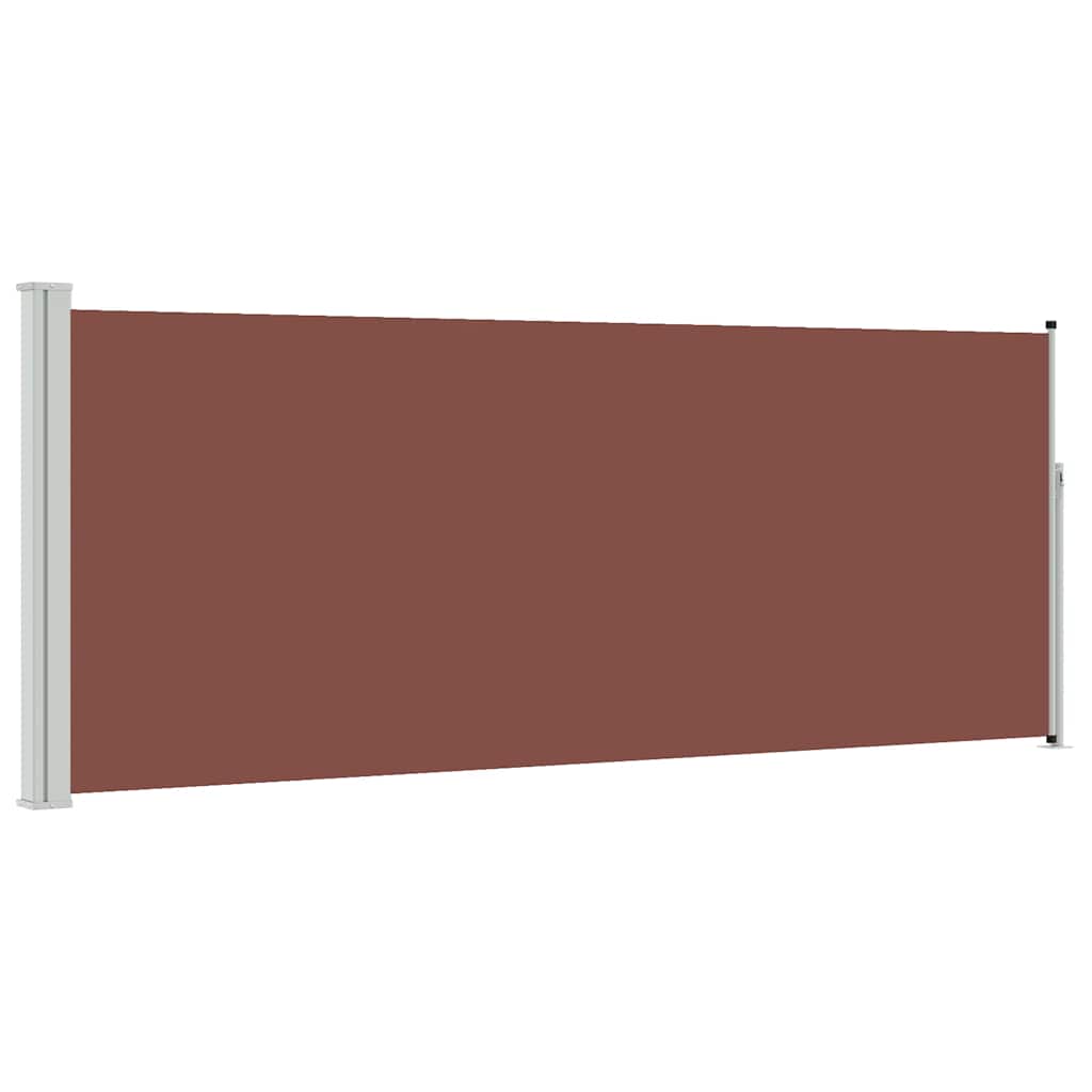 Retractable Side Awning 117x314 cm Brown