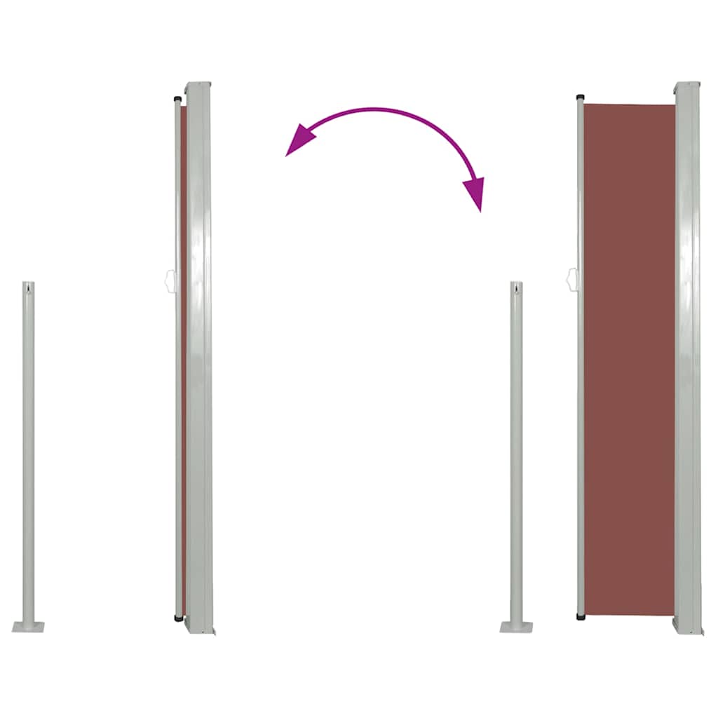 Retractable Side Awning 117x314 cm Brown