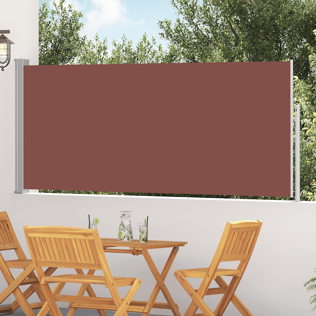 Retractable Side Awning 117x314 cm Brown
