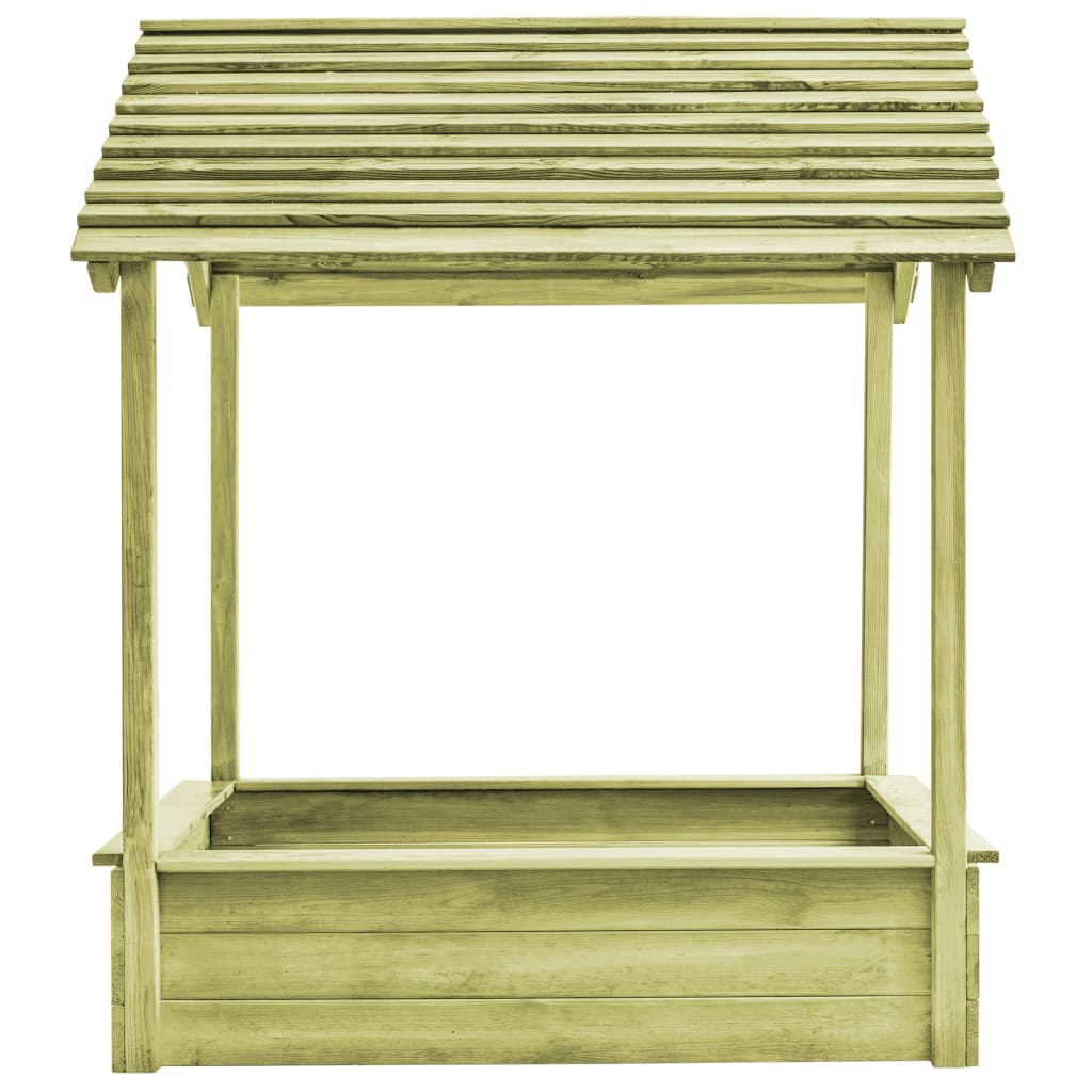 vidaXL Outdoor Playhouse with Sandpit 128x120x145 cm Pinewood