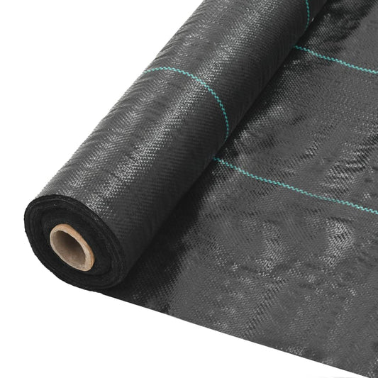 vidaXL Weed & Root Control Mat PP 1x25 m Black