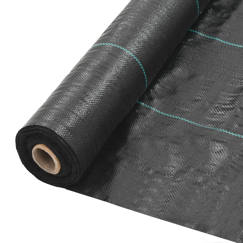 vidaXL Weed & Root Control Mat PP 2x25 m Black