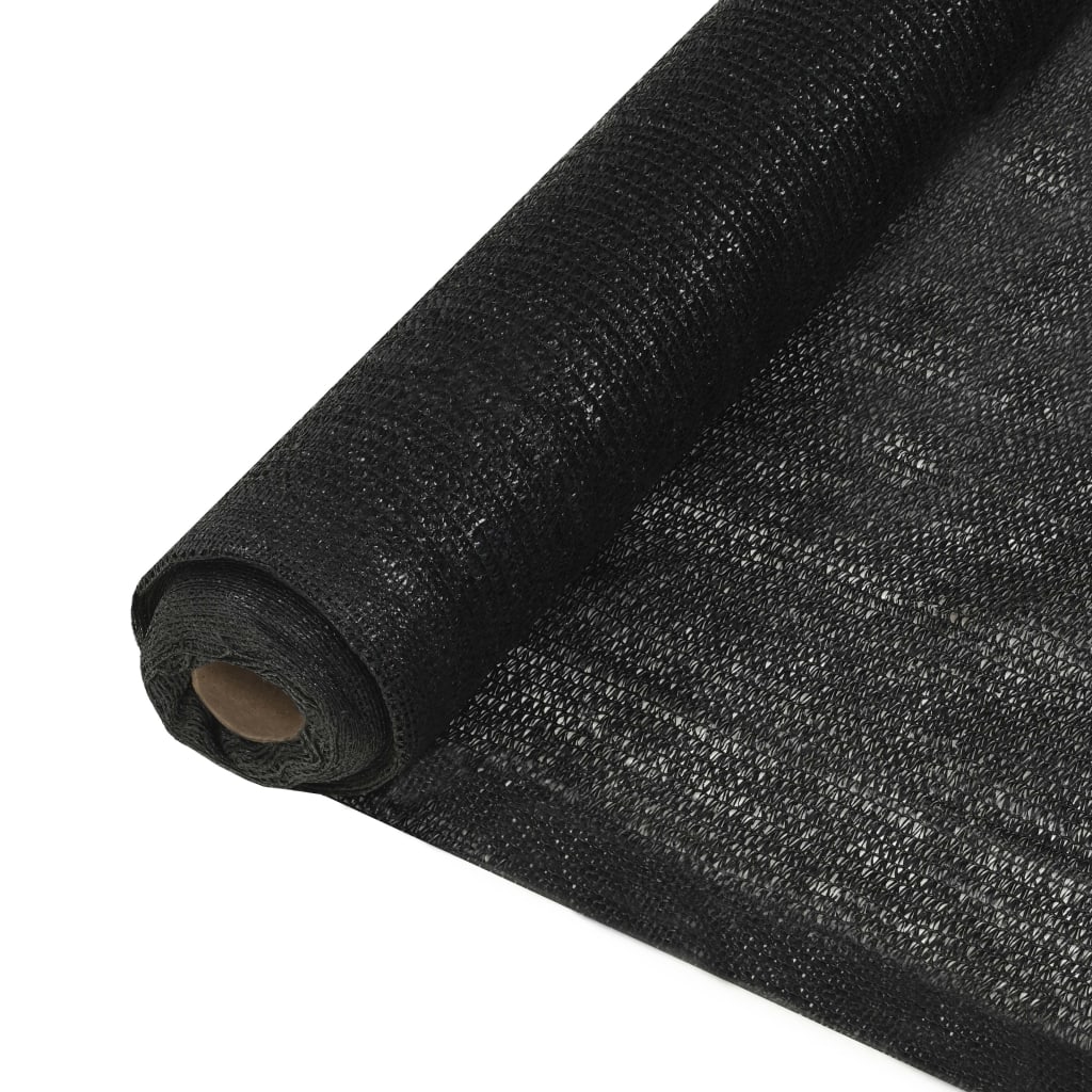 vidaXL Privacy Net HDPE 1x25 m Black