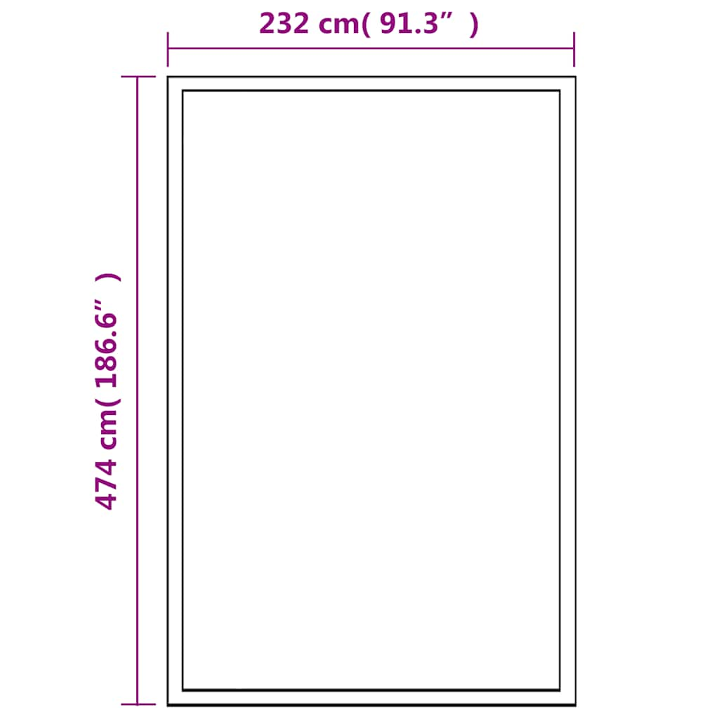 vidaXL Greenhouse Aluminium 481x250x195 cm 23.44 m³