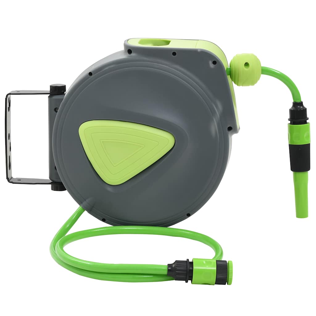 143896 vidaXL Automatic Retractable Water Hose Reel Wall Mounted 10+1 m