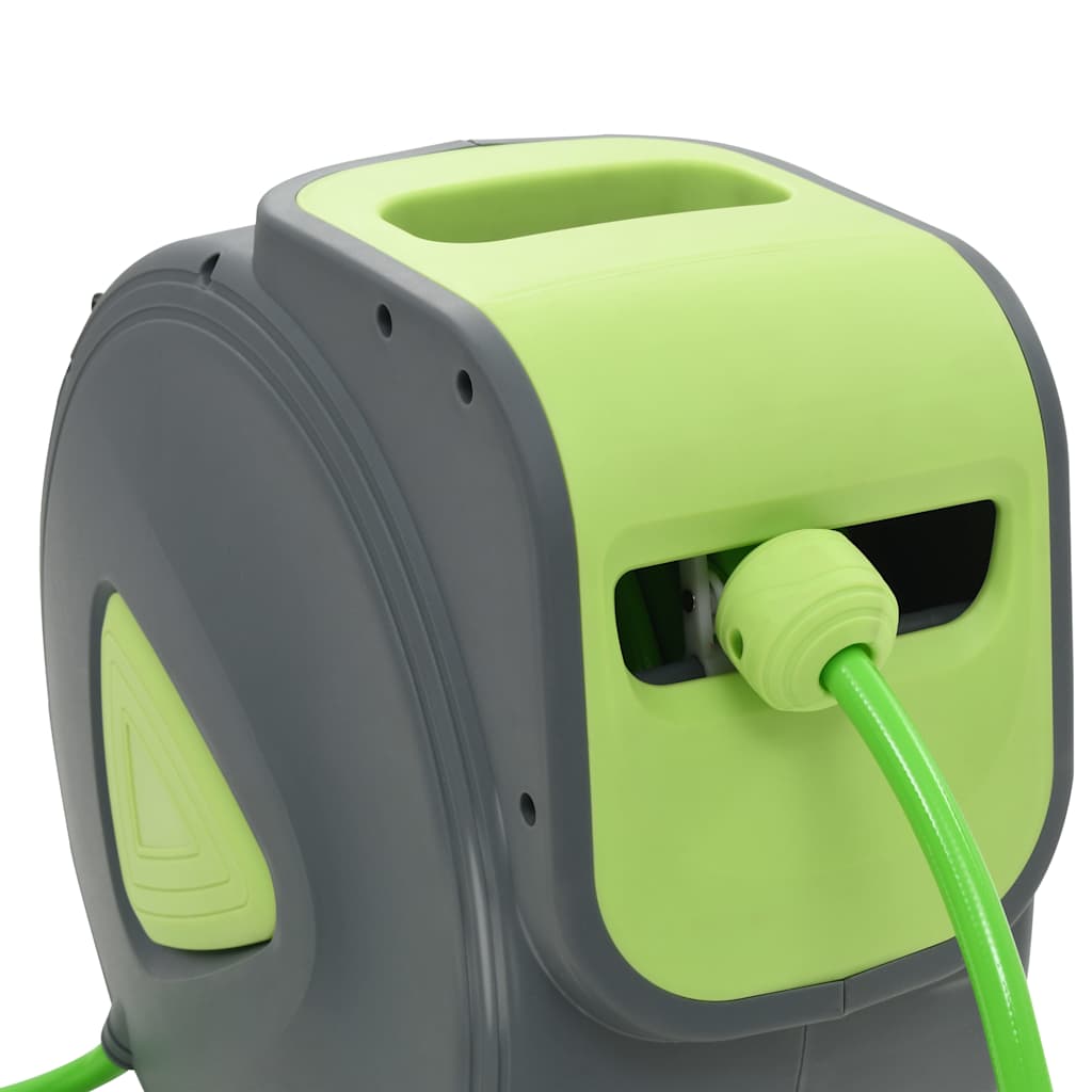 143898 vidaXL Automatic Retractable Water Hose Reel Wall Mounted 30+2 m