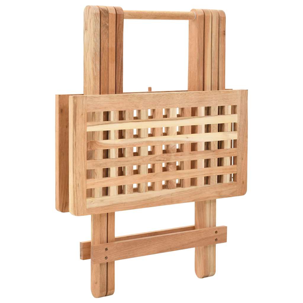 247105 vidaXL Foldable Side Table Solid Walnut Wood 50x50x49 cm