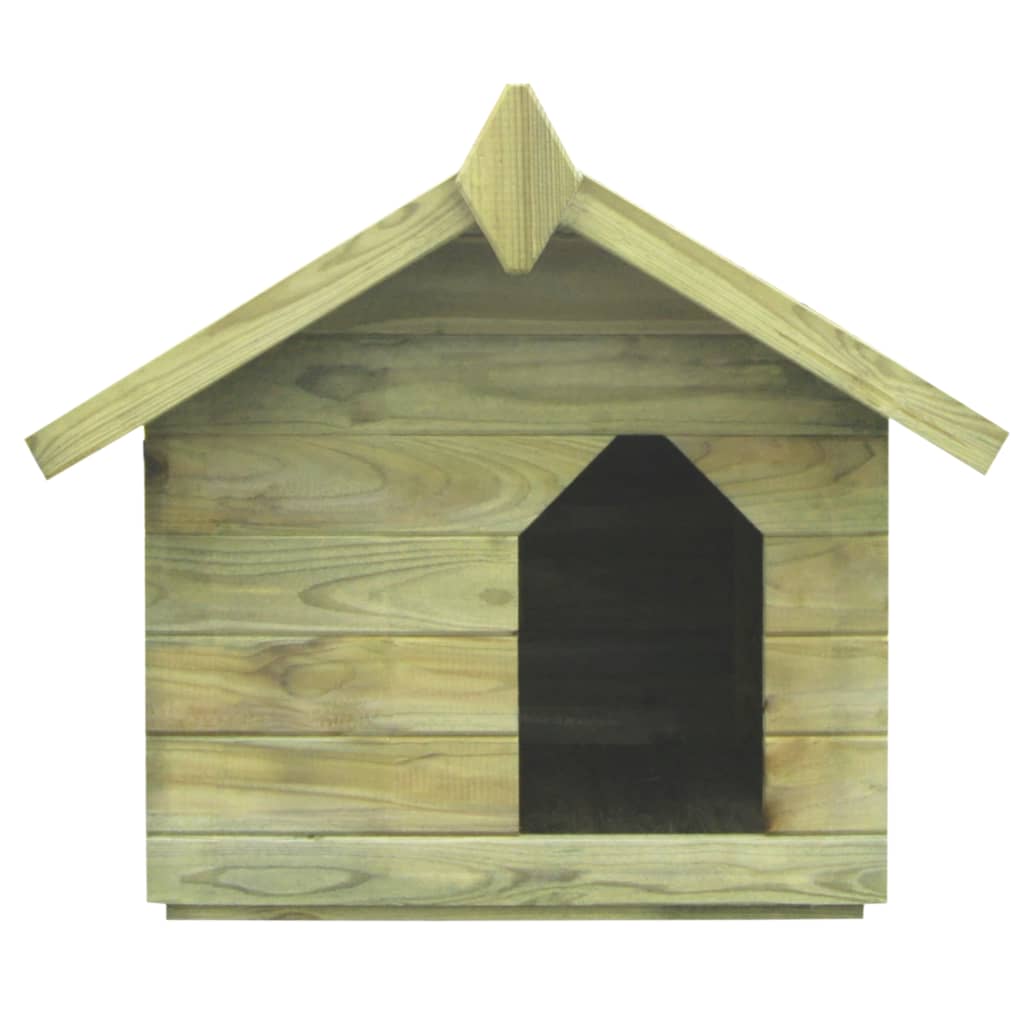 Garden Dog House with Opening Roof Impregnated Pinewood