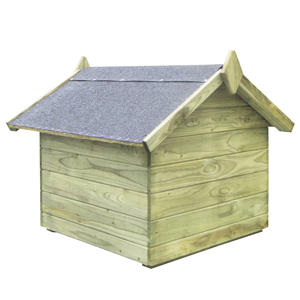 Garden Dog House with Opening Roof Impregnated Pinewood