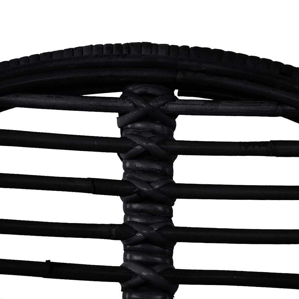 Dining Chairs 6 pcs Black Natural Rattan