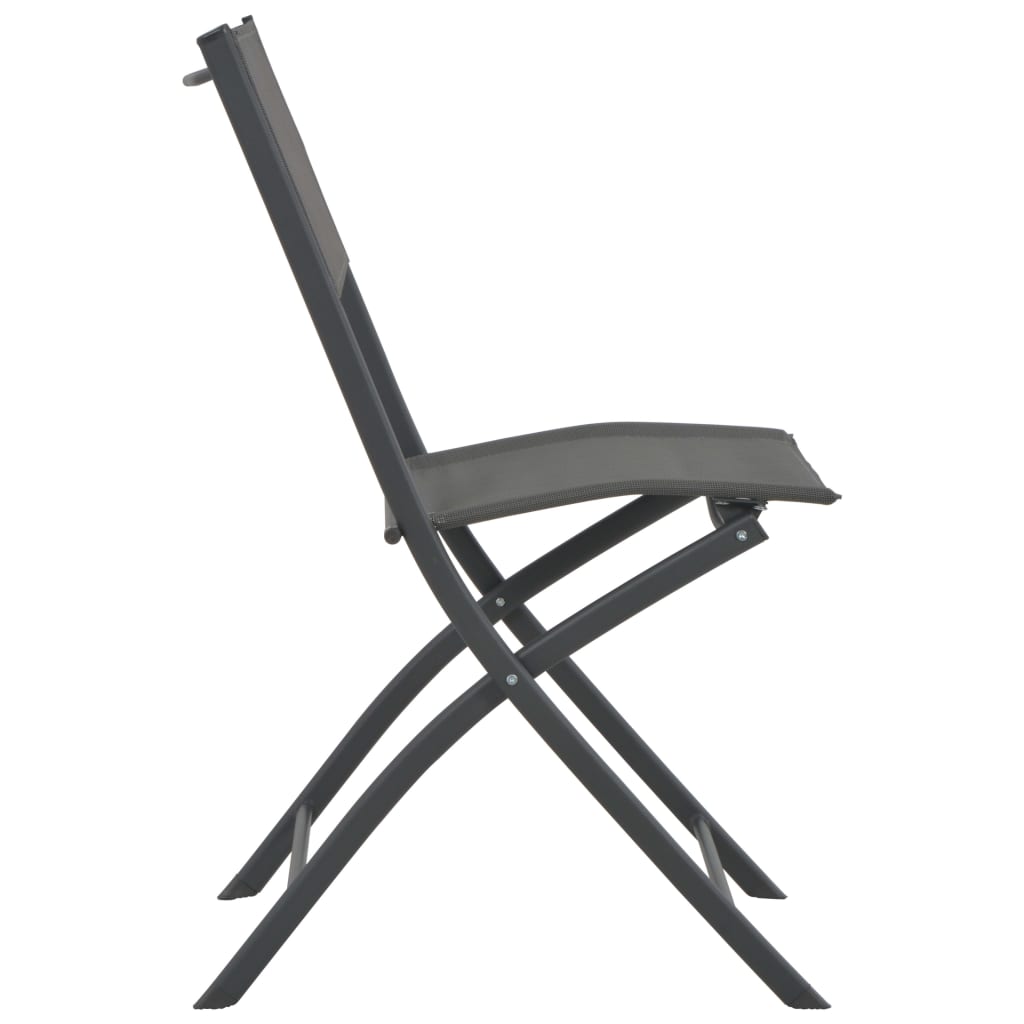 vidaXL Folding Outdoor Chairs 2 pcs Steel and Textilene