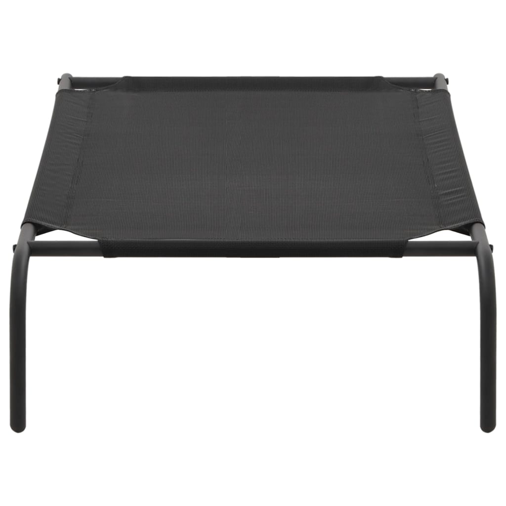 vidaXL Elevated Dog Bed Black S Textilene