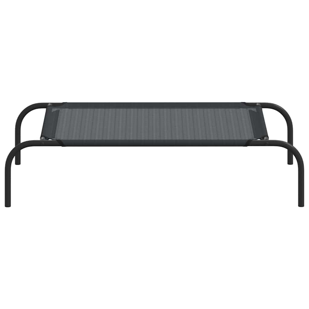 vidaXL Elevated Dog Bed Black S Textilene