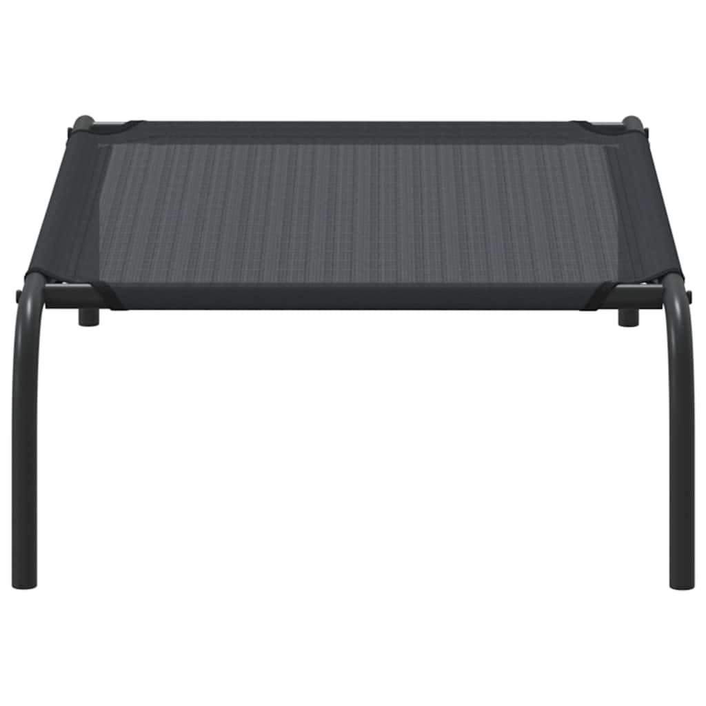 vidaXL Elevated Dog Bed Black S Textilene