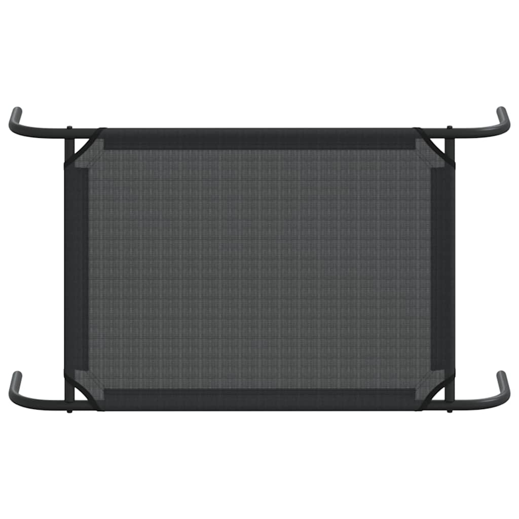 vidaXL Elevated Dog Bed Black S Textilene