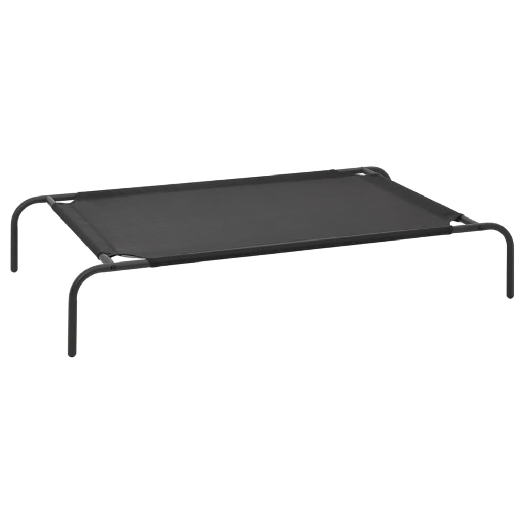 vidaXL Elevated Dog Bed Black L Textilene