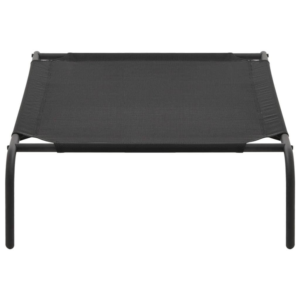 vidaXL Elevated Dog Bed Black L Textilene