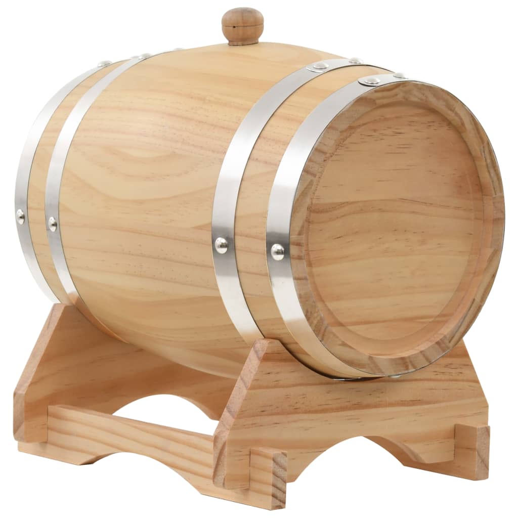 Wine Barrel with Tap Solid Pinewood 6 L